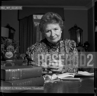 P D James,crime writer,her latest book is The Lighthouse..©CREDIT G/Writer Pictures/Rosebud2