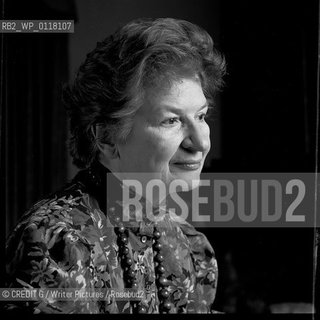 P D James,crime writer,her latest book is The Lighthouse..©CREDIT G/Writer Pictures/Rosebud2
