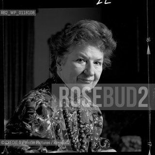 P D James,crime writer,her latest book is The Lighthouse..©CREDIT G/Writer Pictures/Rosebud2