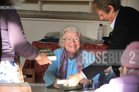 PD James in conversation with John Walsh at St Mary Magdalene Church in Woodstock...copyright©John Lawrence/Writer Pictures/Rosebud2