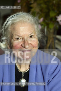 P D James British Crime Writer at home in Notting Hill..Copyright©Geraint Lewis/Writer Pictures/Rosebud2