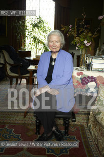 P D James British Crime Writer at home in Notting Hill..Copyright©Geraint Lewis/Writer Pictures/Rosebud2