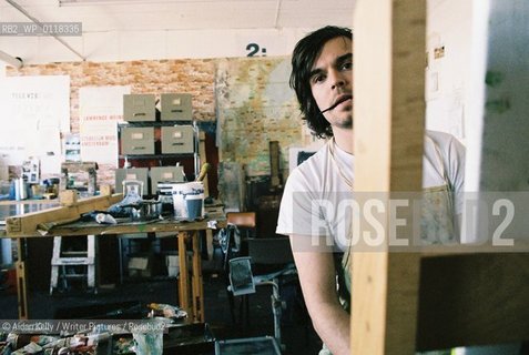 Oliver Jeffers, Writer and Illustrator photographed in his studio in Dublin. 25/03/2007..Low resolution file - Contact Agency for High Resolution - Give at least 24hours - 2 images in set are hi-res..copyright©Aidan Kelly/Writer Pictures/Rosebud2
