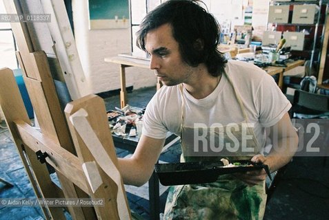 Oliver Jeffers, Writer and Illustrator photographed in his studio in Dublin. 25/03/2007..Low resolution file - Contact Agency for High Resolution - Give at least 24hours - 2 images in set are hi-res..copyright©Aidan Kelly/Writer Pictures/Rosebud2