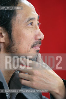 Chinese writer Ma Jian at the Edinburgh International Book Festival..He now lives in exile. His novel Stick Out Your Tongue was banned in China...Copyright©Pascal Saez/Writer Pictures/Rosebud2