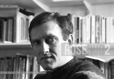 Scottish author James Kelman relaxes in the library at his home, October 1989...Copyright©Brian Stewart/TSPL/Writer Pictures/Rosebud2