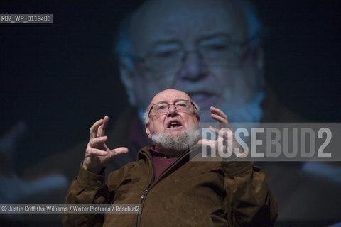 Thomas Keneally, winner of the Booker prize with Schindlers Ark,  discusses his work and his new novel The Widow and Her Hero, at the Guardian Hay Festival...copyright©Justin Griffiths-Williams/Writer Pictures/Rosebud2