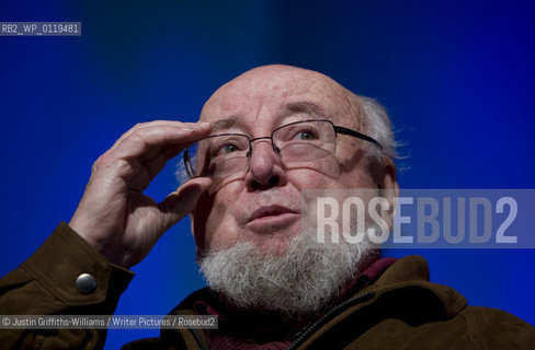Thomas Keneally, winner of the Booker prize with Schindlers Ark,  discusses his work and his new novel The Widow and Her Hero, at the Guardian Hay Festival...copyright©Justin Griffiths-Williams/Writer Pictures/Rosebud2