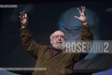 Thomas Keneally, winner of the Booker prize with Schindlers Ark,  discusses his work and his new novel The Widow and Her Hero, at the Guardian Hay Festival...copyright©Justin Griffiths-Williams/Writer Pictures/Rosebud2