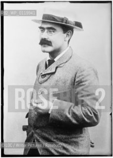 Joseph Rudyard Kipling. English author and poet, born in Bombay, India.(December 30, 1865 – January 18, 1936)..Copyright©LOC/Writer Pictures/Rosebud2