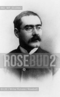 Joseph Rudyard Kipling. English author and poet, born in Bombay, India.(December 30, 1865 – January 18, 1936)..Copyright©LOC/Writer Pictures/Rosebud2