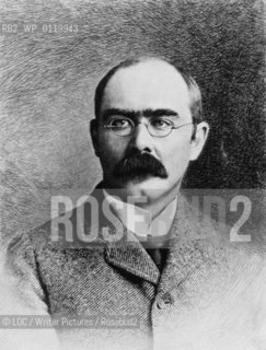 Joseph Rudyard Kipling. English author and poet, born in Bombay, India.(December 30, 1865 – January 18, 1936)..Copyright©LOC/Writer Pictures/Rosebud2