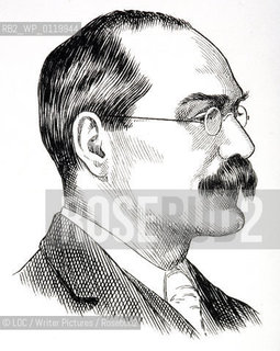 Joseph Rudyard Kipling. English author and poet, born in Bombay, India.(December 30, 1865 – January 18, 1936)..Copyright©LOC/Writer Pictures/Rosebud2