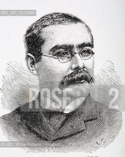 Joseph Rudyard Kipling. English author and poet, born in Bombay, India.(December 30, 1865 – January 18, 1936)..Copyright©LOC/Writer Pictures/Rosebud2