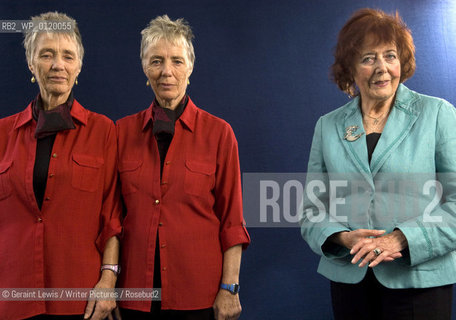 Alanna Knight, Doyenne Scottish Crime Writer with Helen and Morna Mulgray, The Mulgray Twins, Scottish Thriller Writers....copyright©Geraint Lewis/Writer Pictures/Rosebud2
