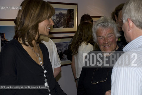 Julia Bradbury & Dervla Murphy at the VIP Buffet, Theatre By The Lake, Keswick Mountain Festival 2008..Dervla Murphy (born November 28, 1931, Ireland) is an Irish touring cyclist and author of adventure travel books for over 40 years...copyright©Steve Razzetti/Writer Pictures/Rosebud2