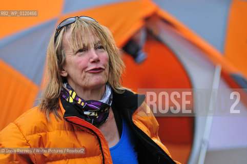 Rosie Swale-Pope, MBE, born 2 October 1946 (1946-10-02) (age 63), is an author, adventurer and marathon runner, who was the first woman to sail single-handed across the Atlantic in a small boat.  Pictured at The Keswick Mountain Festival 2009...copyright©Steve Razzetti/Writer Pictures/Rosebud2