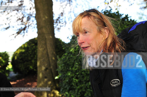 Rosie Swale-Pope, MBE, born 2 October 1946 (1946-10-02) (age 63), is an author, adventurer and marathon runner, who was the first woman to sail single-handed across the Atlantic in a small boat.  Pictured at The Keswick Mountain Festival 2009...copyright©Steve Razzetti/Writer Pictures/Rosebud2