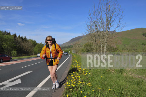 Rosie Swale-Pope, MBE, born 2 October 1946 (1946-10-02) (age 63), is an author, adventurer and marathon runner, who was the first woman to sail single-handed across the Atlantic in a small boat.  Pictured at The Keswick Mountain Festival 2009...copyright©Steve Razzetti/Writer Pictures/Rosebud2
