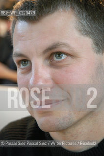 Writer Erik LHomme at the Salon du Livre (Book Fair) in Paris, March 2006..Copyright©Pascal Saez.Pascal Saez/Writer Pictures/Rosebud2