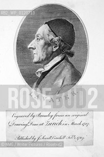 Johann Kaspar Lavater (1741-1801).Swiss physiognomist, theologian and poet..copyright©NMG/Writer Pictures/Rosebud2