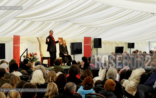 Lennoxlove Book Festival in East Haddington.Michael Morpurgo talks to his captive audience in the Marquee...Copyright©Alex Hewitt/Writer Pictures/Rosebud2