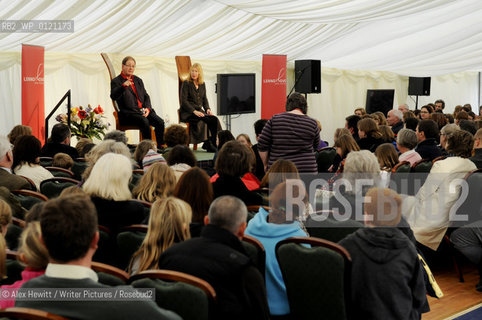 Lennoxlove Book Festival in East Haddington.Michael Morpurgo talks to his captive audience in the Marquee...Copyright©Alex Hewitt/Writer Pictures/Rosebud2