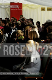 Lennoxlove Book Festival in East Haddington.Michael Morpurgo talks to his captive audience in the Marquee...Copyright©Alex Hewitt/Writer Pictures/Rosebud2