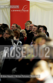 Lennoxlove Book Festival in East Haddington.Michael Morpurgo talks to his captive audience in the Marquee...Copyright©Alex Hewitt/Writer Pictures/Rosebud2