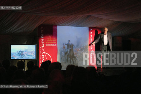 Peter Snow speaking in the Festival Marquee during the 2nd annual Lennoxlove Book Festival at Lennoxlove House, Haddington, Scotland, November 19, 2010. ..Copyright©Sheila Masson/Writer Pictures/Rosebud2