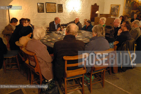 Tom Pow leads a discussion on Europes Dying Villages in the chapel during the 2nd annual Lennoxlove Book Festival at Lennoxlove House, Haddington, Scotland, November 20, 2010. ..Copyright©Sheila Masson/Writer Pictures/Rosebud2