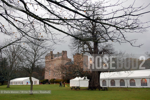 Event marquees at the 2nd annual Lennoxlove Book Festival at Lennoxlove House, Haddington, Scotland, November 20, 2010. ..Copyright©Sheila Masson/Writer Pictures/Rosebud2