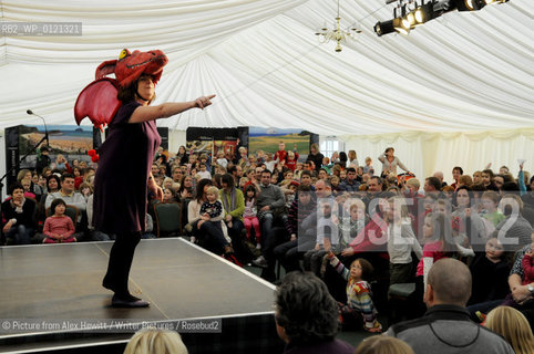 Julia Donaldson in Performance to a captive audience.Lennoxlove Book Festival at Lennoxlove House, Haddington, Scotland, November 21 2010..©Picture from Alex Hewitt/Writer Pictures/Rosebud2