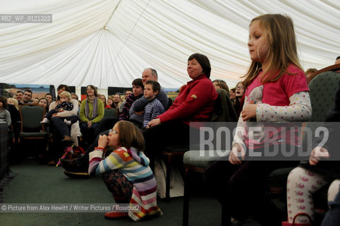 Julia Donaldson in Performance to a captive audience.Lennoxlove Book Festival at Lennoxlove House, Haddington, Scotland, November 21 2010..©Picture from Alex Hewitt/Writer Pictures/Rosebud2