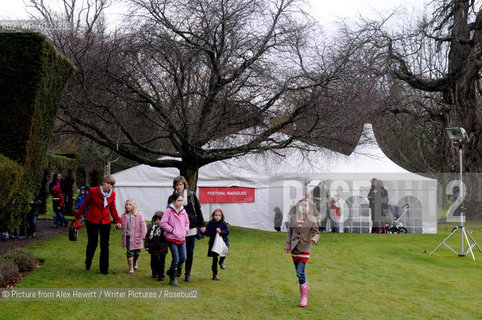 Member of the Public leave Julia Donaldsons performance.Lennoxlove Book Festival at Lennoxlove House, Haddington, Scotland, November 21 2010..©Picture from Alex Hewitt/Writer Pictures/Rosebud2