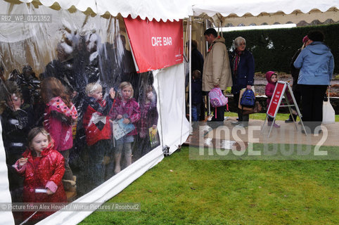 Members of the Public queue for Julia Donaldson book signing.Lennoxlove Book Festival at Lennoxlove House, Haddington, Scotland, November 21 2010..©Picture from Alex Hewitt/Writer Pictures/Rosebud2
