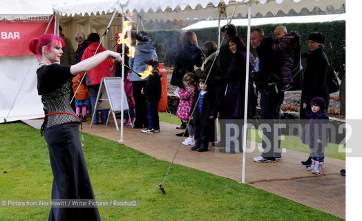Members of the Public queue for Julia Donaldson book signing .Lennoxlove Book Festival at Lennoxlove House, Haddington, Scotland, November 21 2010..©Picture from Alex Hewitt/Writer Pictures/Rosebud2