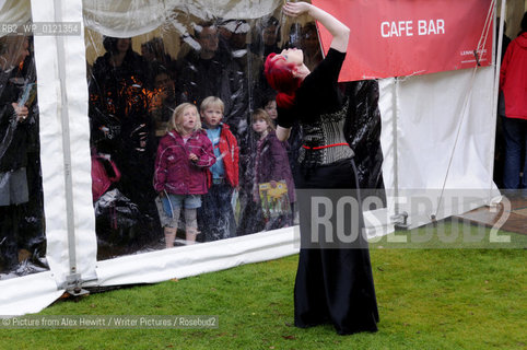 Members of the Public queue for Julia Donaldson book signing .Lennoxlove Book Festival at Lennoxlove House, Haddington, Scotland, November 21 2010..©Picture from Alex Hewitt/Writer Pictures/Rosebud2