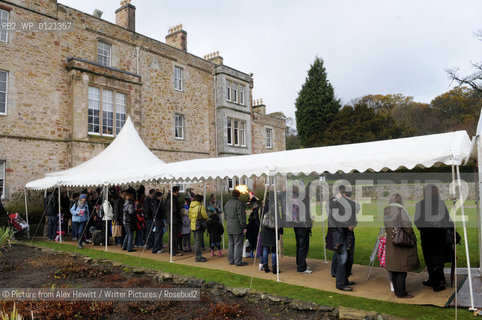 Members of the Public queue for Julia Donaldson book signing .Lennoxlove Book Festival at Lennoxlove House, Haddington, Scotland, November 21 2010..©Picture from Alex Hewitt/Writer Pictures/Rosebud2