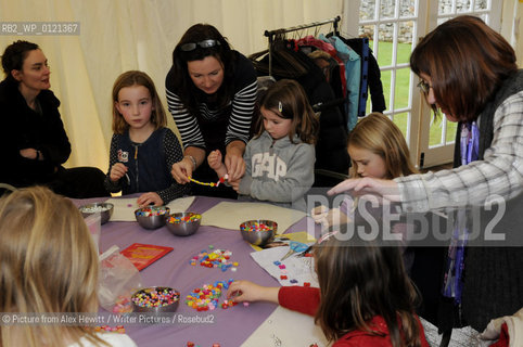 Children get creative in the craft tent.Lennoxlove Book Festival at Lennoxlove House, Haddington, Scotland, November 21 2010..©Picture from Alex Hewitt/Writer Pictures/Rosebud2