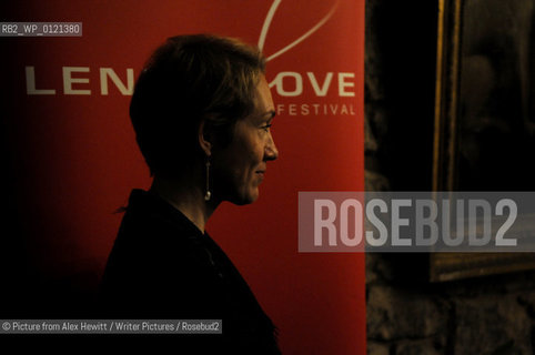 Justine Picardie prepares for her event.Lennoxlove Book Festival at Lennoxlove House, Haddington, Scotland, November 21 2010..©Picture from Alex Hewitt/Writer Pictures/Rosebud2