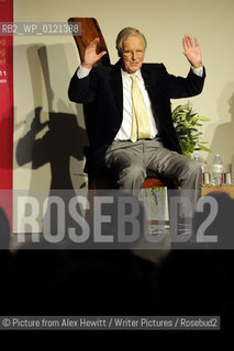 Nicholas Parsons event in the festival marquee.Lennoxlove Book Festival at Lennoxlove House, Haddington, Scotland, November 21 2010..©Picture from Alex Hewitt/Writer Pictures/Rosebud2
