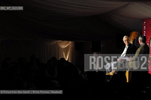 Nicholas Parsons event in the festival marquee.Lennoxlove Book Festival at Lennoxlove House, Haddington, Scotland, November 21 2010..©Picture from Alex Hewitt/Writer Pictures/Rosebud2