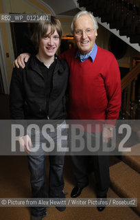 Comedians Daniel Sloss and Nicholas Parson pose at the Lennoxlove Book Festival at Lennoxlove House, Haddington, Scotland, November 21 2010..©Picture from Alex Hewitt/Writer Pictures/Rosebud2