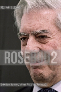 Mario Vargas Llosa at a party at the Instituto Cervantes during the 2008 PEN Conference in NYC..©Miriam Berkley/Writer Pictures/Rosebud2