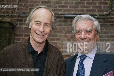 Mario Vargas Llosa and Richard Ford at a party at the Instituto Cervantes during the 2008 PEN Conference in NYC..©Miriam Berkley/Writer Pictures/Rosebud2