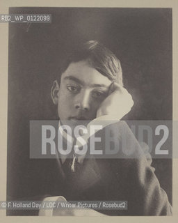 A possible photograph of Kahlil Gibran pictured in late 19th Century fashions of New York circa 1896.Lebanese American artist, poet, writer, philosopher and theologian..copyright©F. Holland Day/LOC/Writer Pictures/Rosebud2