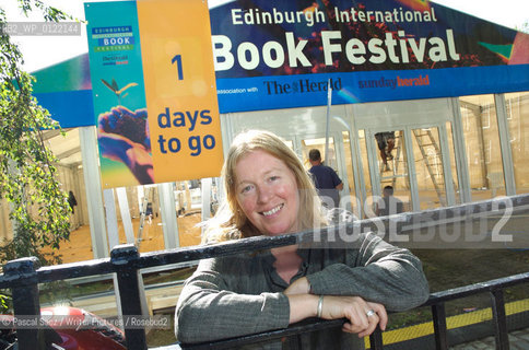Edinburgh International Book Festival director Catherine Lockerbie in front of the entrance to the book festival, which is due to open on Saturday 12 August 2006....Copyright©Pascal Saez/Writer Pictures/Rosebud2