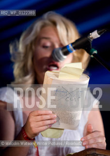 18/7/08. Latitude Festival, Suffolk. Literature tent...Antonia Quirke reads to the audience.....copyright©Malcolm Watson/Writer Pictures/Rosebud2