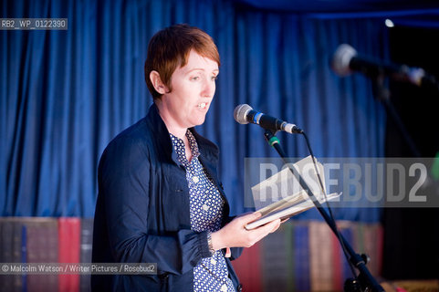 Latitude Festival, Suffolk. Literature tent...Catherine OFlynn reads to the audience.....copyright©Malcolm Watson/Writer Pictures/Rosebud2